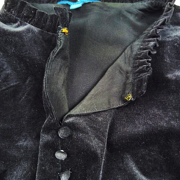 Draper James M Puff Sleeve Tiered Ruffle Neck Button Micro Corduroy Belted Dress - Picture 9 of 11